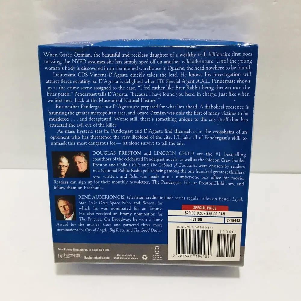 CITY OF ENDLESS NIGHT by PRESTON & CHILD ~UNABRIDGED CD AUDIOBOOK NEW SEALED